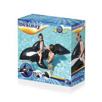 Bestway Figura Insuflável Baleia Gigante com Pegas 203x102 cm +3 Anos Praia e Piscina 41009