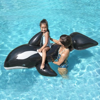 Bestway Figura Insuflável Baleia Gigante com Pegas 203x102 cm +3 Anos Praia e Piscina 41009