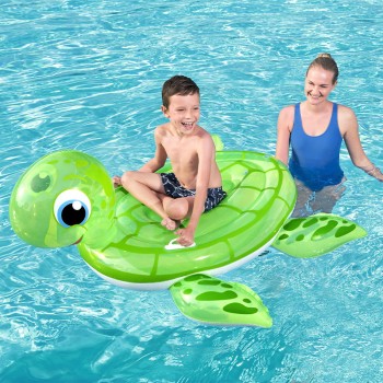 Bestway Figura Inflável Tartaruga com Alças 140x140 cm +3 Anos Praia e Piscina 41041