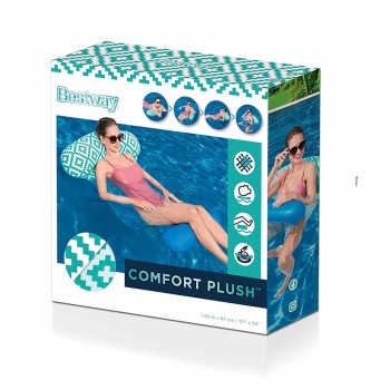 Bestway Colchoneta Insuflável Comfort Plush 145x87 cm Praia e Piscina 43555