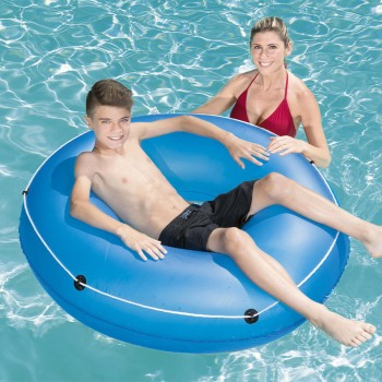 Bestway Aufblasbarer Schwimmring Einfarbig mit Seil Sortierte Farbe D119 cm +12 Jahre Strand und Pool 36120