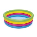 Bestway Piscina Inflável Infantil 4 Argolas Arco-íris 157x46 cm +3 Anos Jardim 51117