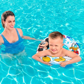 Bestway Aufblasbarer Schwimmring Disney Mickey & Friends D56 cm +3 bis 6 Jahre Strand und Pool 91004