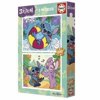 Set de 2 Puzzles Stitch 100 Piezas
