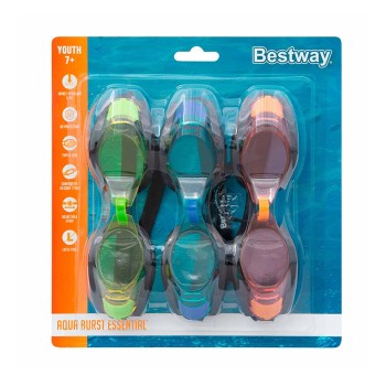 Bestway Gafa de Natação Infantil com Alça de Silicone Cor Sortida +3 Anos Praia e Piscina 21080