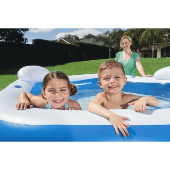 Bestway Piscina Hinchable 2 Camaras Family 213x206x69 cm +6 Años Jardin 54153