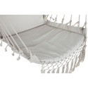 Tuinstoel Home ESPRIT Branco Natural Algodão Madeira 90 x 50 x 130 cm