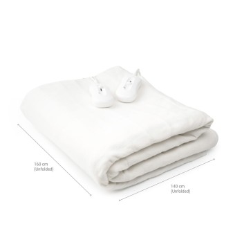 Scaldaletto Elettrico Matrimoniale Blewarm InnovaGoods 60+60 W 140 x 160 cm Bianco