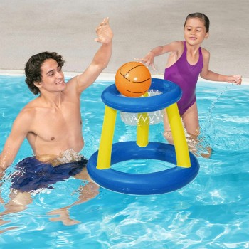 Bestway Jogo de Basquete Flutuante Insuflável D61 cm +3 Anos Piscina 52418