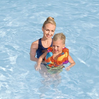 Bestway Manguitos Infláveis Tecido Suave Segurança Bebê Cor Sortida UPF 50+ 38x14 cm 1 a 3 Anos Praia e Piscina 32182