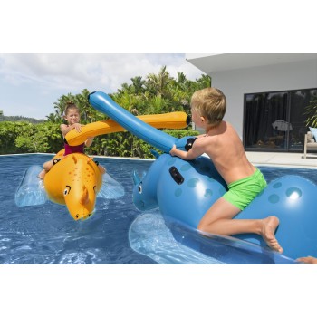 Bestway Juego Flotante Lucha de Rinocerontes 153x77 cm +3 Años Piscina 41522