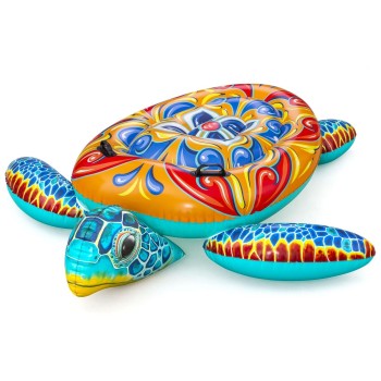 Bestway Aufblasbare Schildkröte Mediterran mit Griffen 183x173 cm +3 Jahre Strand/Pools 41523