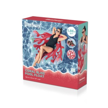 Bestway Colchonete Inflável Coral 186x153 cm Praia e Piscina 43724