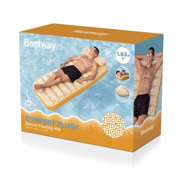 Bestway Matelas Gonflable Waterproof Deluxe 183x84 cm Plage et Piscine 43836