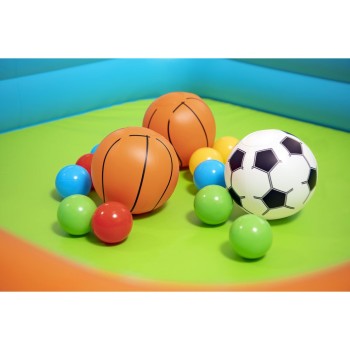 Bestway Piscina Gonfiabile Infantile con Canestri e Palline 120x107x84 cm +2 Anni 52728