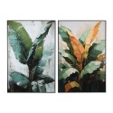 Toile Home ESPRIT Vert Palmiers Tropical 80 x 3,5 x 120 cm (2 Unités)