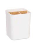 Portaspazzolini da Denti Berilo B9041-WHITE Bianco Bambù polipropilene 9 x 11 x 9 cm (6 Unità)