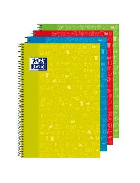 Quaderno Oxford Write & Erase Multicolore Din A4 80 Pagine 21,5 x 31,5 cm 4 Pezzi
