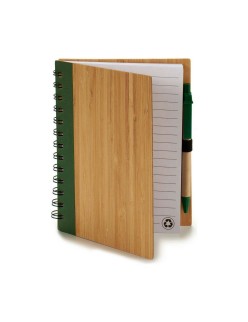 Caderno de Argolas com Caneta Pincello 1711113 14 x 18 cm Bambu (12 Unidades)