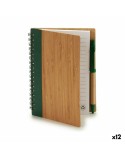 Cahier à Spirales avec Stylo Pincello AR1810133 1 x 16 x 12 cm Bambou (12 Unités)