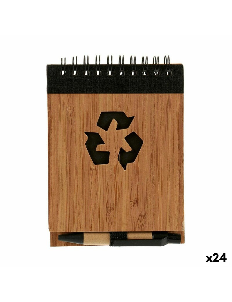 Mini-Ringheft mit Kugelschreiber Pincello AR1810139 1 x 10 x 13 cm Bambus (24 Stück)