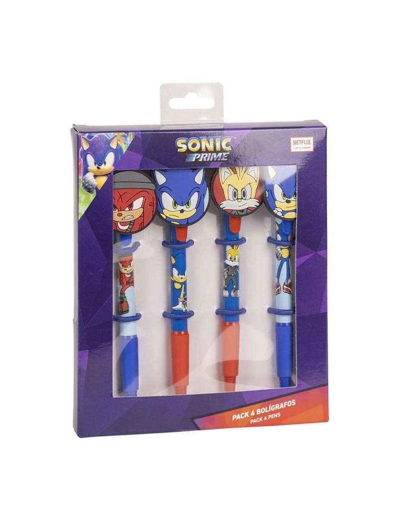 Ensemble de Stylos Sonic 4 Pièces Multicouleur