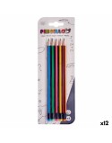 Ensemble de Crayons Pincello 473 Jaune Bleu Vert Multicouleur Orange Rayures (12 Unités)