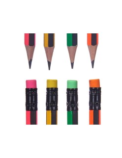 Set di Matite Pincello 476 Giallo Rosso Verde Temperamatite Gomma da cancellare (12 Unità)