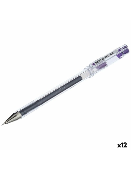 Stylo gel Pilot G-TEC C4 Violet 0,2 mm (12 Unités)