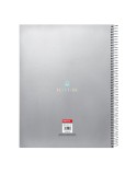 Caderno Benetton Silver Prateado A4 120 Folhas