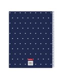 Notizbuch Safta Paris Rosa Marineblau A4 120 Blatt