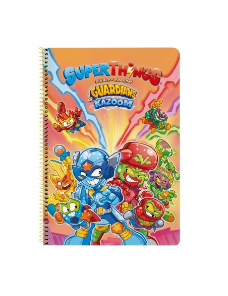 Cahier à Spirale SuperThings Guardians of Kazoom Violette 21,5 x 31 x 1 cm