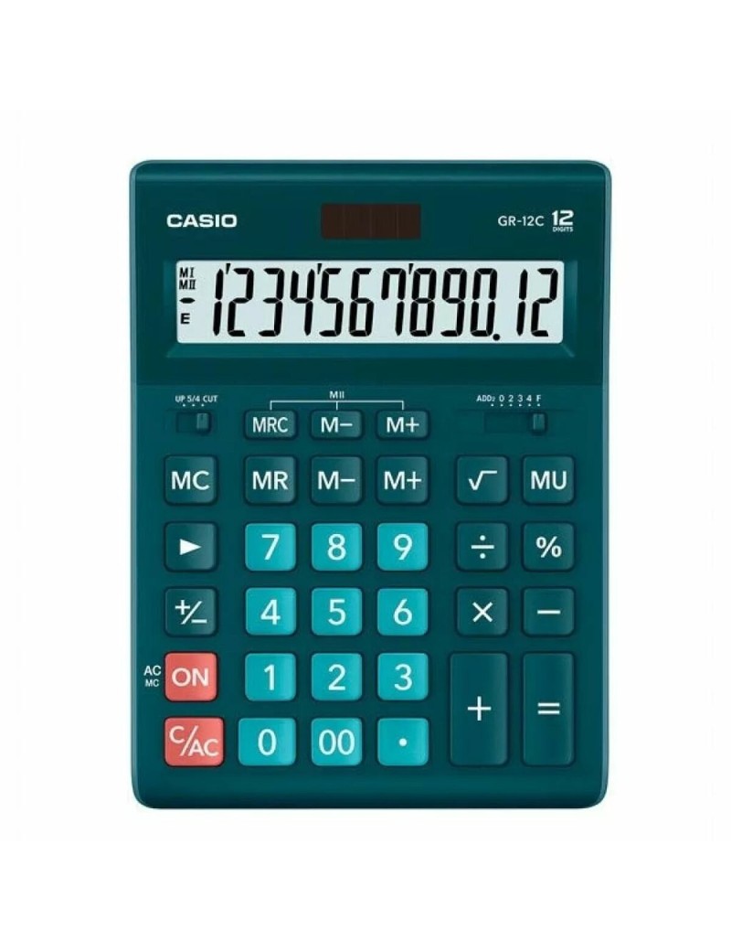 Calcolatrice Casio GR-12C-DG-W-EP Azzurro Resina