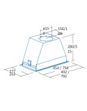Konventioneller Rauchfang Cata GL75X Stahl