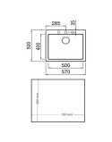 Sink with One Basin Teka FORSQUARE 50 40 TG (60 cm)