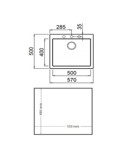 Évier simple Teka FORSQUARE 50 40 TG (60 cm)