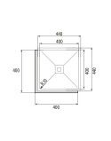 Sink with One Basin Cata CB4040R10 Steel