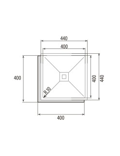 Sink with One Basin Cata CB4040R10 Steel