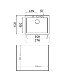 Einfachspülbecken Teka Forsquare 50.40 TG Weiß