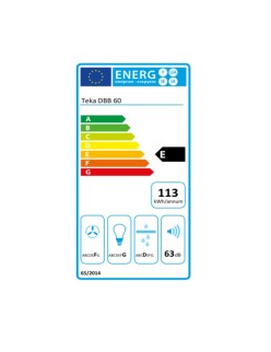Hotte standard Teka DBB60 I 60 cm 380 m3/h 60 dB 195W