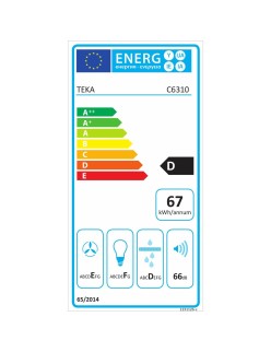 Cappa Classica Teka C6310BK 60 cm 235 m³/h 130W E Nero