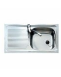 Spülbecken mit einem Becken und Abtropffläche Teka E/50 1C1E.REVE 3010 Edelstahl