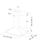 Campana Convencional Mepamsa Tender H 90N 90 cm 705 m3/h 44 dB 800W Negro D