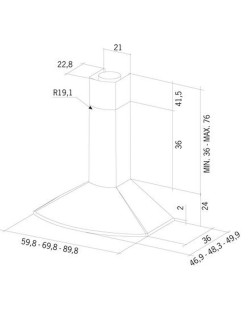 Campana Convencional Mepamsa Tender H 90N 90 cm 705 m3/h 44 dB 800W Negro D