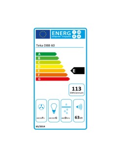 Extrator Convencional Teka CAMPANA DBB 60 NEGRO 60 cm 380 m3/h 60 dB 195W Preto