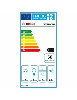 Extrator Convencional BOSCH DFT63AC50 60 cm 360 m³/h 68 dB 146W Aço inoxidável