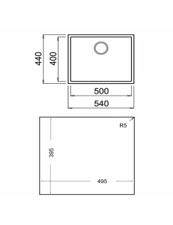 Einfachspülbecken Teka Square 50.40 TG (60 cm)