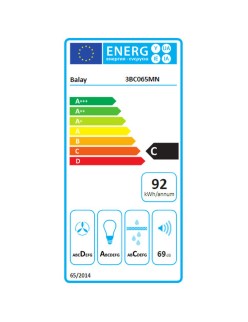 Hotte standard Balay 3BC065MN Noir