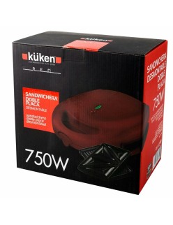 Sandwichera Küken 33790 Rojo 750 W