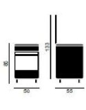 Gas Cooker Vitrokitchen CB5530IN Steel 1500 W 1800 W